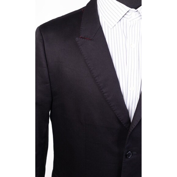 Howe NORDSTROM Mens Sport Coat Blazer Suit Jacket Two Button Black 44R Slim Fit - Picture 6 of 14
